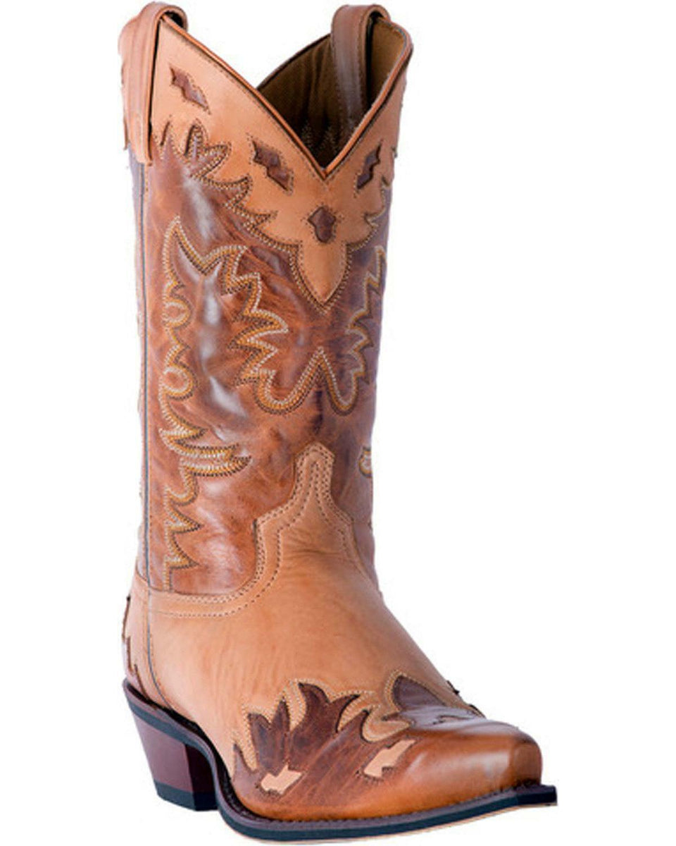 Laredo Tan Western Cowboy Boot with Cutout Detail Laredo Western Boots Womens Square Toe Cheyenne Fancy Stitch  main image 4