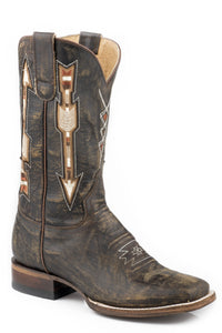 Women's Roper Arrows Brown/Black Americana Sq Toe Boot 09-021-7016-1762