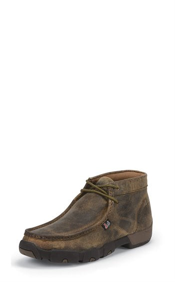 Justin Boots Men's Cappie Dark Brown Moccasin (232)