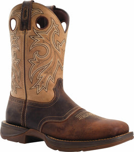 Men's Durango Rebel Brown/Orange Wide Sq Toe Western Boot DB4442