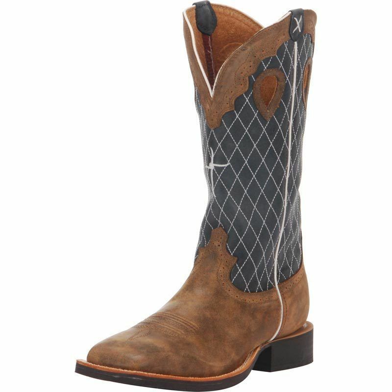 MENS TWISTED X RUFF STOCK SQUARE TOE WESTERN BOOTS MRS0027 NIB