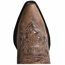 Load image into Gallery viewer, Laredo Ladies Cross and Studded Western Boots (Brown/Rust-52033)