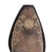 Load image into Gallery viewer, Laredo Women&#39;s Brown Snip Toe with Flower Detailing (52177)
