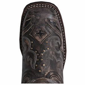 Women's Laredo Spellbound Square Toe Cowboy Boots (Brown/Black- 5660)