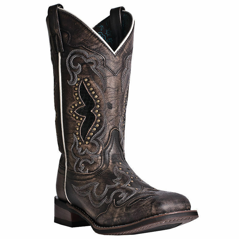 Women's Laredo Spellbound Square Toe Cowboy Boots (Brown/Black- 5660)