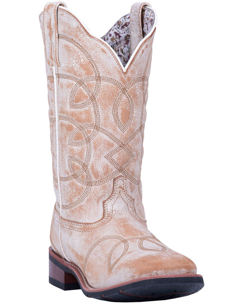 Laredo Women s Sanded Tan All Mixed Up Western Square Toe Boot 5691