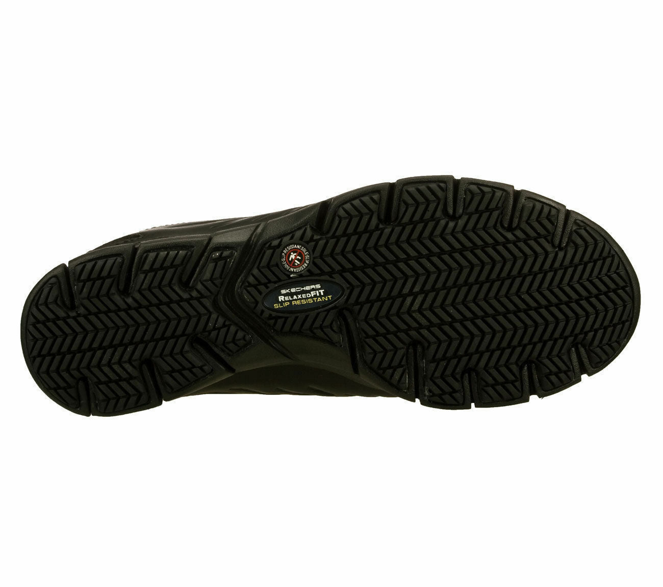 Black Skechers Shoe Women Work Memory Foam Relaxed Comfort Slip