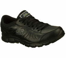 Load image into Gallery viewer, Black Skechers Shoe Women Work Memory Foam Relaxed Comfort Slip Resistant 76551