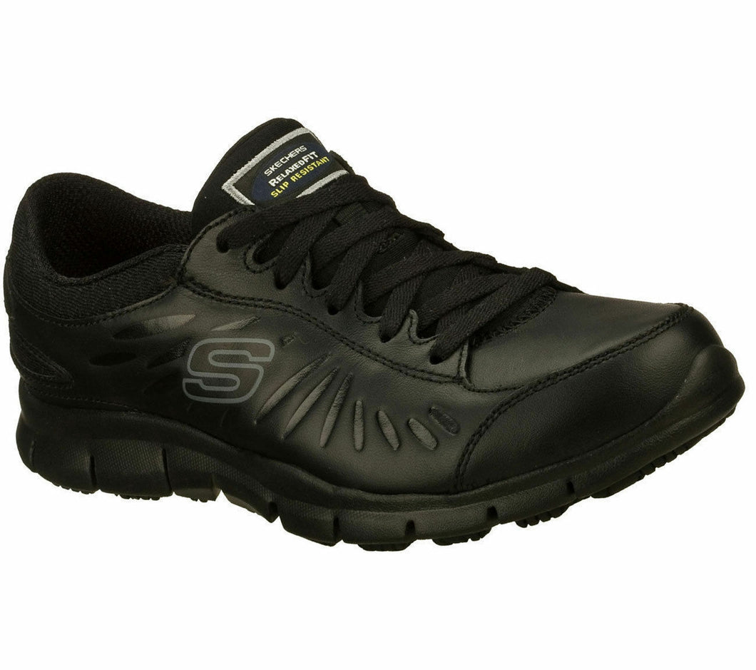 Skechers Women's Black Soft EH SR Slip-in Memory Foam Work 108144/BLK –  West Point Safety Shoes