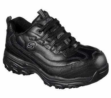 Black Skechers shoe Women Work Memory Foam Slip Resistant Alloy Toe 76596/BLK