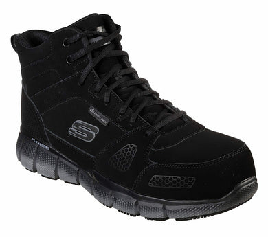 Skechers Teflin-Penticton Men's Black ESD Alloy Toe High Top Work Sneaker 77184