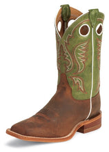 Load image into Gallery viewer, Justin Boots Men&#39;s Bent Rail Wide Sq Toe Austin Cognac BR307