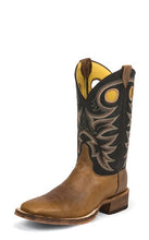 Load image into Gallery viewer, Justin Men&#39;s Bent Rail Wide Sq Toe Boot Caddo Brown (BR740)