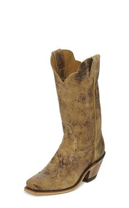 Justin Women's Bent Rail Wildwood Distressed Boot (Tan-BRL122)