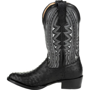 Mens DURANGO Black PREMIUM EXOTIC FULL-QUILL OSTRICH DDB0278