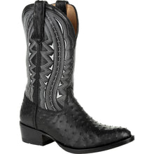 Load image into Gallery viewer, Mens DURANGO Black PREMIUM EXOTIC FULL-QUILL OSTRICH DDB0278