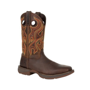 Men's Durango Rebel Dark Chestnut Brown Wide Sq Toe Boot DDB0317