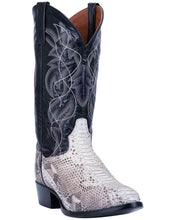 Load image into Gallery viewer, Men&#39;s Dan Post Natural Black/White Genuine Python R Toe Boots DP3036