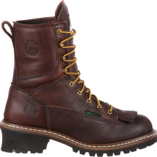 Load image into Gallery viewer, Georgia Mens Chocolate Brown Leather Waterproof Logger Boot G7113