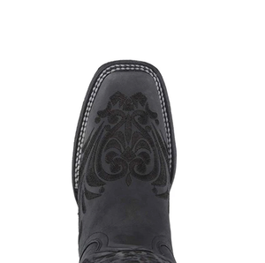 Women's Circle G Black Embroidery Sq Toe L5464