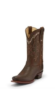 Women's Tony Lama Cliffrose Brown Square Toe VF6007