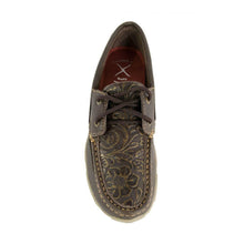 Load image into Gallery viewer, Twisted X Ladies Embossed Flower Driving Mocs (Brown-WDM0070)