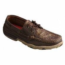 Load image into Gallery viewer, Twisted X Ladies Embossed Flower Driving Mocs (Brown-WDM0070)