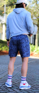 Burlebo Blue Camo Athletic Shorts