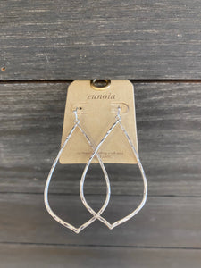 Silver tear drop earrings