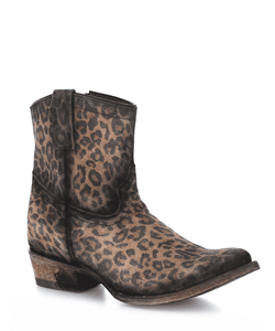 Corral Women's Leopard Print Zipper Ankle Boot (C3627)