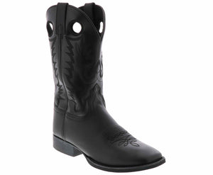 Men's Smoky Mountain Outlaw Black Wide Sq Toe Boot 4056