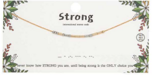 Strong Morse Code Necklace (412)