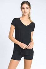 Load image into Gallery viewer, Short Sleeve V Neck Top With Pocket